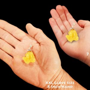 YELLOW BRUCITE Pendant 1 1/4" .925 Sterling Top Grade Botryoidal Pakistan Raw Rock Mineral Solar Plexus Chakra Crystal Natural