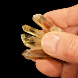COLOMBIA CITRINE Points 1" 4 Pieces Raw Rock Mineral Specimen Rough Sacral Chakra Crystal Reiki Stone