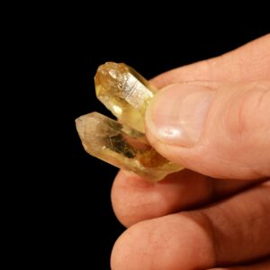 COLOMBIA CITRINE Points 1" 2 Pieces Raw Rock Mineral Specimen Rough Sacral Chakra Crystal Reiki Stone