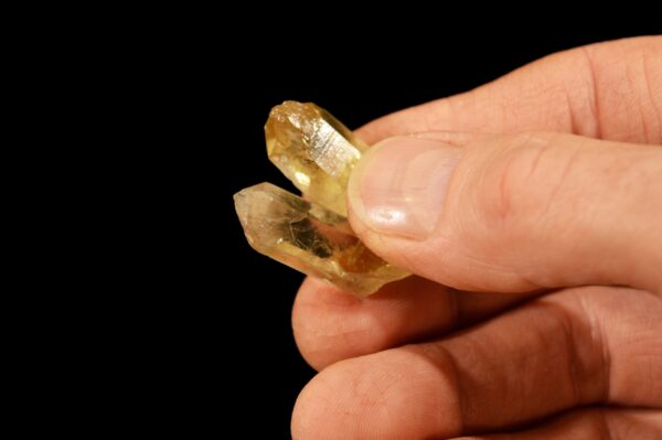 COLOMBIA CITRINE Points 1" 2 Pieces Raw Rock Mineral Specimen Rough Sacral Chakra Crystal Reiki Stone
