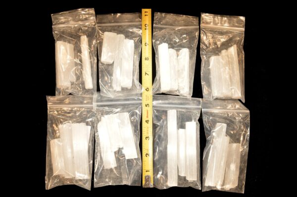 SATIN SPAR Crystal Log 3 Pieces Raw Rock Mineral Crown Chakra Crystal Stone Raw Reiki Selenite Mineral Specimen - Image 2