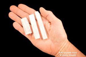 SATIN SPAR Crystal Log 3 Pieces Raw Rock Mineral Crown Chakra Crystal Stone Raw Reiki Selenite Mineral Specimen