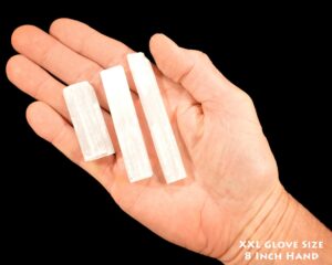 SATIN SPAR Crystal Log 3 Pieces Raw Rock Mineral Crown Chakra Crystal Stone Raw Reiki Selenite Mineral Specimen
