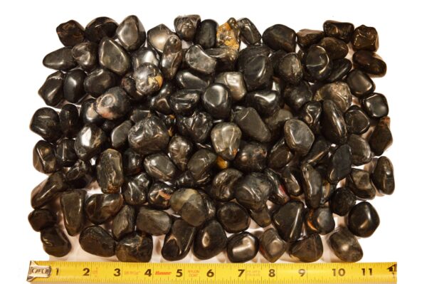 BLACK ONYX 1" 4 Pieces Tumbled Stone Polished Rock Mineral Root Chakra Crystal Natural Mineral Specimen Reiki - Image 3