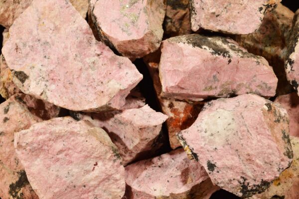 RHODONITE 3 1/2" 13-16 Oz A Grade Raw Lapidary Rock Mineral Specimen Heart Chakra Stone - Image 2