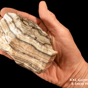 ZEBRA ONYX 4" 2 Pound Size Rough Extra Large Rough Rock Mineral Specimen Raw Root Chakra Crystal Genuine Natural Stone Reiki