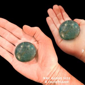 BLUE APATITE Palm Stone 2" 4-6 Oz Top Grade Extra Large Hand Polished Rock Mineral Throat Chakra Crystal Stone Natural Specimen