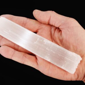 SATIN SPAR Crystal Log 6" Raw Rock Mineral Crown Chakra Crystal Stone Rough Reiki Selenite Mineral Specimen