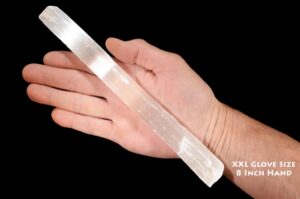 SATIN SPAR Crystal Log 12" 4-7 Oz Raw Rock Mineral Crown Chakra Crystal Stone Rough Reiki Selenite Mineral Specimen