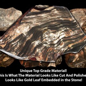 MAHOGANY GOLD SHEEN Obsidian 5" 1 3/4 Lb Top Grade Lapidary Cabbing Rough Raw Rock Mineral Sacral Chakra Crystal Stone
