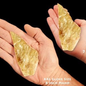 NEON YELLOW MUSCOVITE Book Mica 3 1/2" Top Grade Rough Rock Mineral Specimen Raw Heart Chakra Crystal Reiki Stone