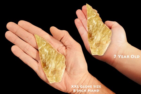 NEON YELLOW MUSCOVITE Book Mica 3 1/2" Top Grade Rough Rock Mineral Specimen Raw Heart Chakra Crystal Reiki Stone