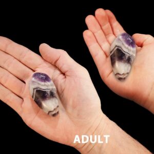 CHEVRON DREAM AMETHYST 2" 2-3 Oz Large Tumbled Stone Polished Rock Mineral Third Eye Chakra Healing Crystal Natural Specimen Reiki