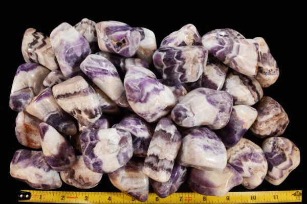 CHEVRON DREAM AMETHYST 1 3/4" 2-3 Oz Large Tumbled Stone Polished Rock Mineral Third Eye Chakra Healing Crystal Natural Specimen Reiki - Image 3