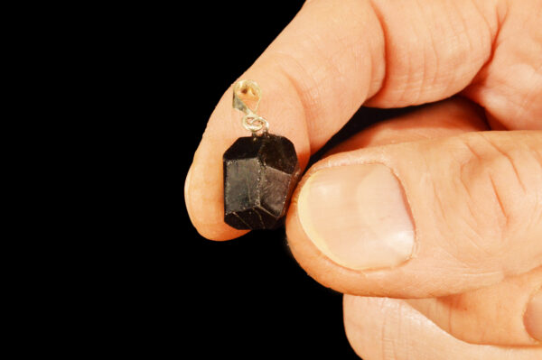 ANDRADITE GARNET Pendant 1" Sterling Silver Polished Rock Mineral Root Chakra Crystal Stone Natural Rough Specimen Reiki