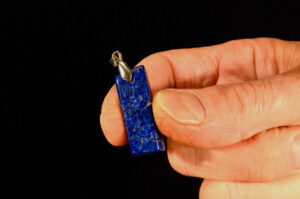 LAPIS LAZULI Pendant 1" Sterling Silver Polished Rock Mineral Root Chakra Crystal Stone Natural Rough Specimen Reiki