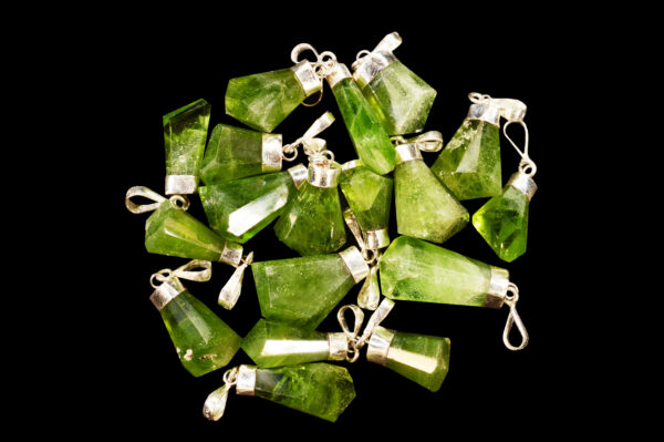 PERIDOT Crystal Pendant 3/4" .926 Sterling Silver Top Grade Pakistan Rock Mineral Heart Chakra Crystal Stone Natural Specimen Reiki - Image 2